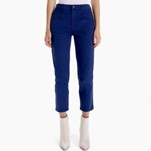 MOTHER The Breaker Crop Jeans Blue High-Rise Straight Leg Women’s Size 25, NWT